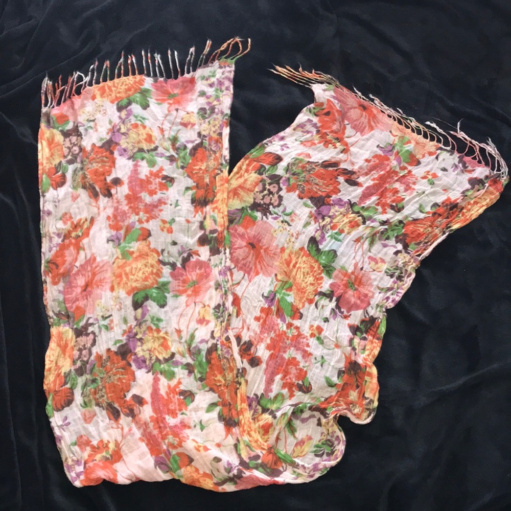 Lane Bryant pink floral scarf